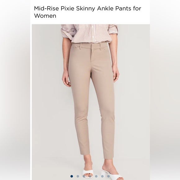 Blue Old Navy Mid Rise Pixie Skinny Ankle Pants - Picture 2 of 7